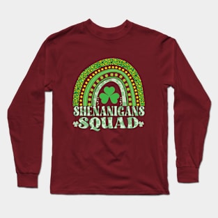 Shenanigans Squad - Retro Rainbow St Patricks Day Long Sleeve T-Shirt